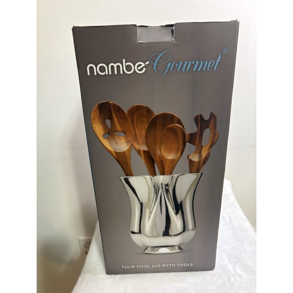 New In box The Nambé Gourmet Tulip Tool Jug Set